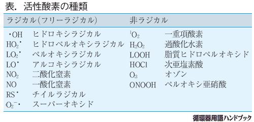 活性酸素の種類